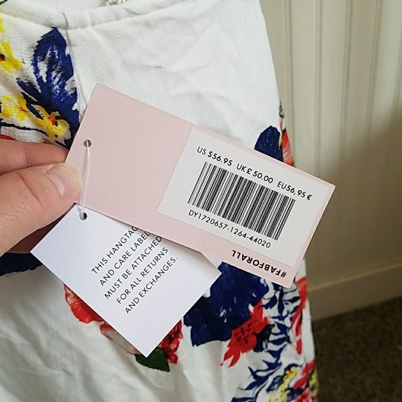 NWT JustFab Tropical Floral Boho Tank Dress, S - Picture 6 of 8